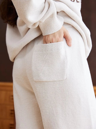 Air Moco SLEEPING DOG Jacquard Pullover Sweater & Lounge Pants SET