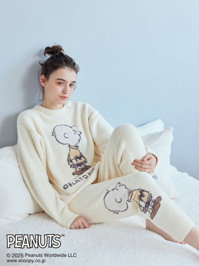 [PEANUTS] Baby Moco Jacquard Pullover & Pants Set gelato pique