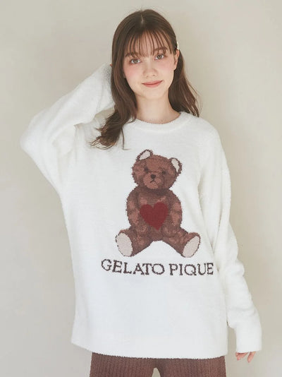 [Valentine] Babymoco  Heart Bear Pullover Sweater gelato pique