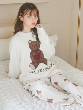 [Valentine] Babymoco  Heart Bear Pullover Sweater