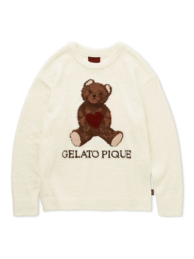 [Valentine] Babymoco  Heart Bear Pullover Sweater gelato pique