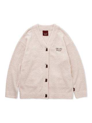 Babymoco Chocolate Button-Up Cardigan made from soft Babymoco fabric by Gelato Pique USA, featuring a cozy design in warm chocolate color.