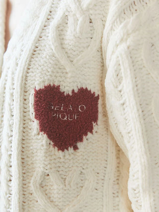 [Valentine] Heart Aran Cozy Cardigan