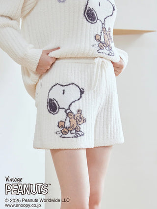 [PEANUTS] SNOOPY×BEAR Jacquard Pullover & Shorts Set