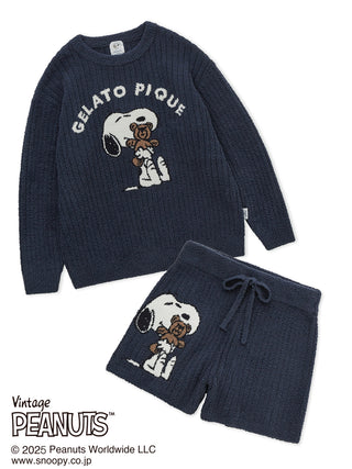 [PEANUTS] SNOOPY×BEAR Jacquard Pullover & Shorts Set