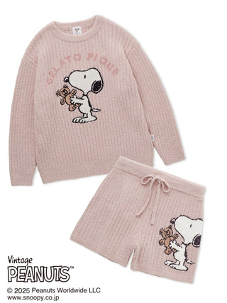 [PEANUTS] SNOOPY×BEAR Jacquard Pullover & Shorts Set