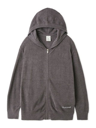 Gelato Pique USA Smoothie Lite Hoodie Jacket, premium loungewear and sleepwear, gray zip parka for spring and summer.