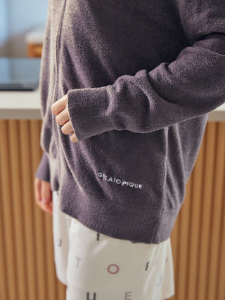 Alt Tag: Gelato Pique USA's Smoothie Lite Hoodie Jacket, premium loungewear with simple design, perfect for sleepwear in spring and summer.