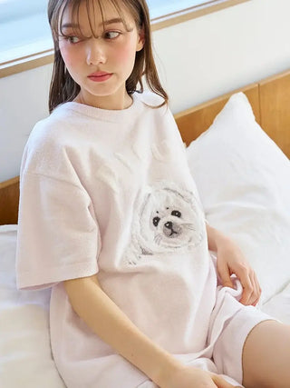 Women's Seal Jacquard Lounge Pullover & Shorts Set