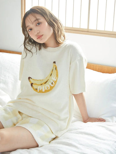 Fruit Jacquard Pullover Tops gelato pique