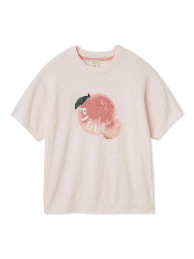 Fruit Jacquard Pullover Tops gelato pique