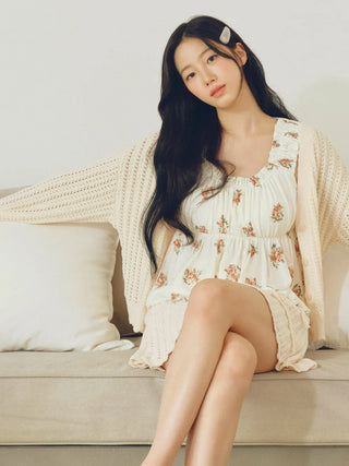 Airy Moco Crochet Cardigan