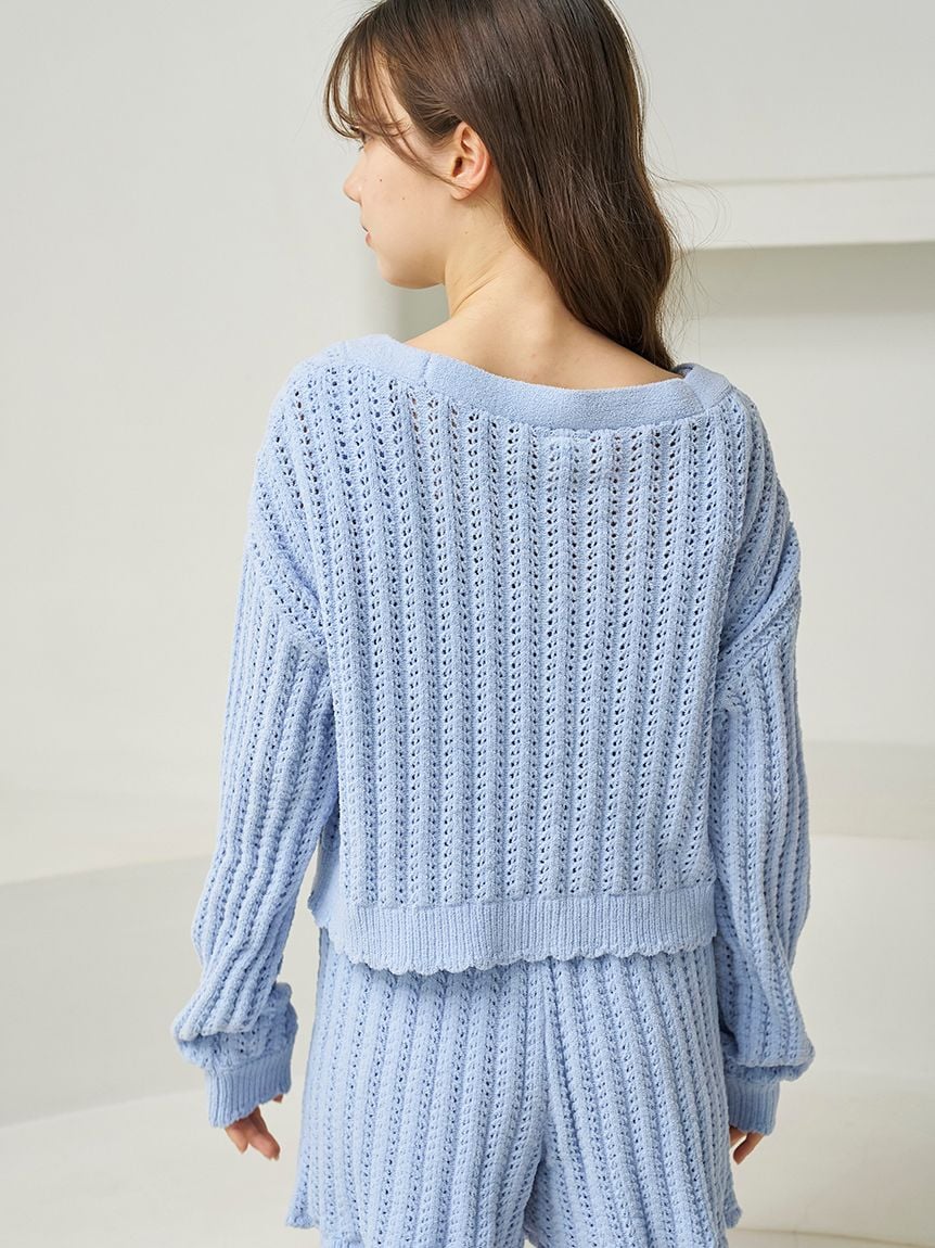 Airy Moco Crochet Cardigan