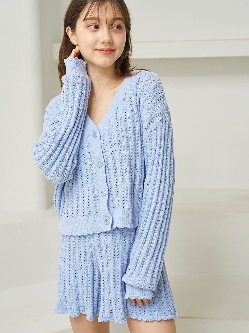 Airy Moco Crochet Cardigan