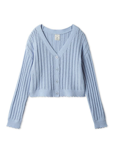 Airy Moco Crochet Cardigan gelato pique