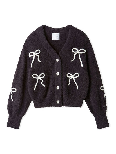 [HALLOWEEN] Ribbon Feather Cardigan gelato pique
