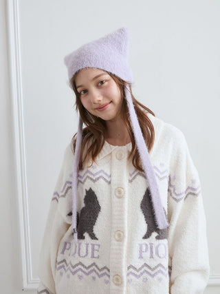 [HALLOWEEN] CAT Jacquard Collar Cardigan