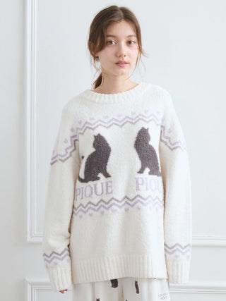 [HALLOWEEN] CAT Jacquard Pullover