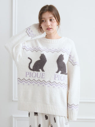[HALLOWEEN] CAT Jacquard Pullover