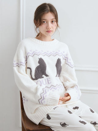[HALLOWEEN] CAT Jacquard Pullover