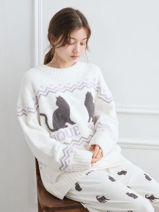 [HALLOWEEN] CAT Jacquard Pullover