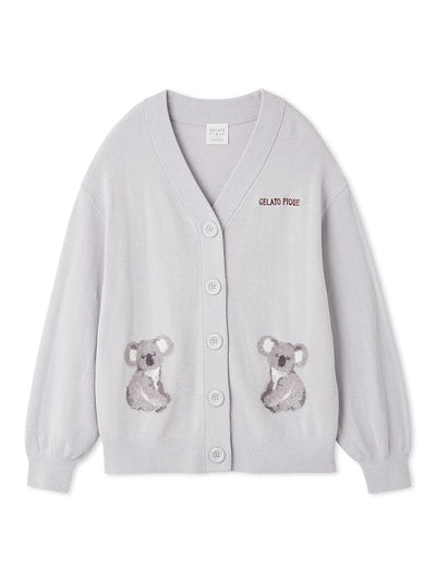 Koala Jacquard Airy Moco Cardigan gelato pique