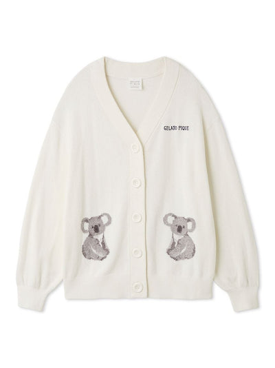 Koala Jacquard Airy Moco Cardigan gelato pique