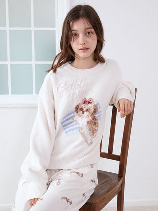 Shih Tzu Jacquard Pullover