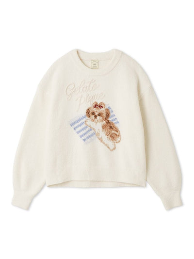 Shih Tzu Jacquard Pullover gelato pique