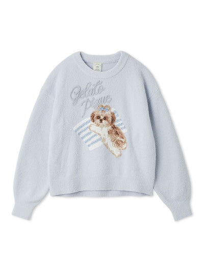 Shih Tzu Jacquard Pullover gelato pique