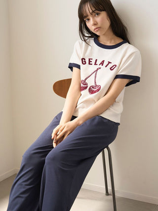 Airy Moco Variety Motif Jacquard Pullover