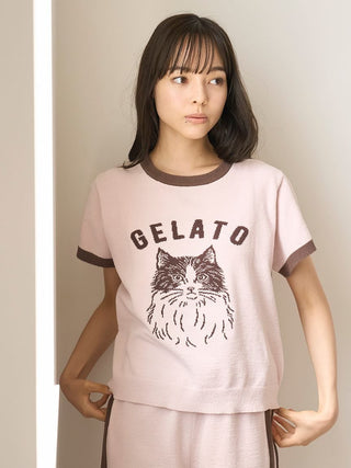 Airy Moco Variety Motif Jacquard Pullover