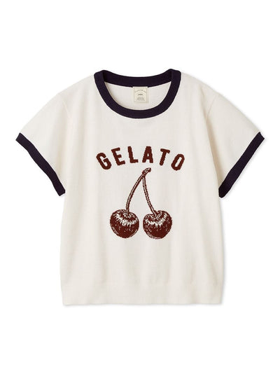 Airy Moco Variety Motif Jacquard Pullover gelato pique