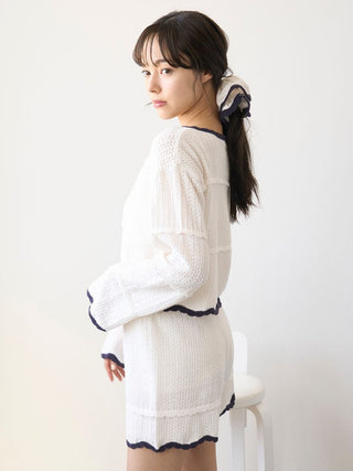 Crochet Knit Short Cardigan