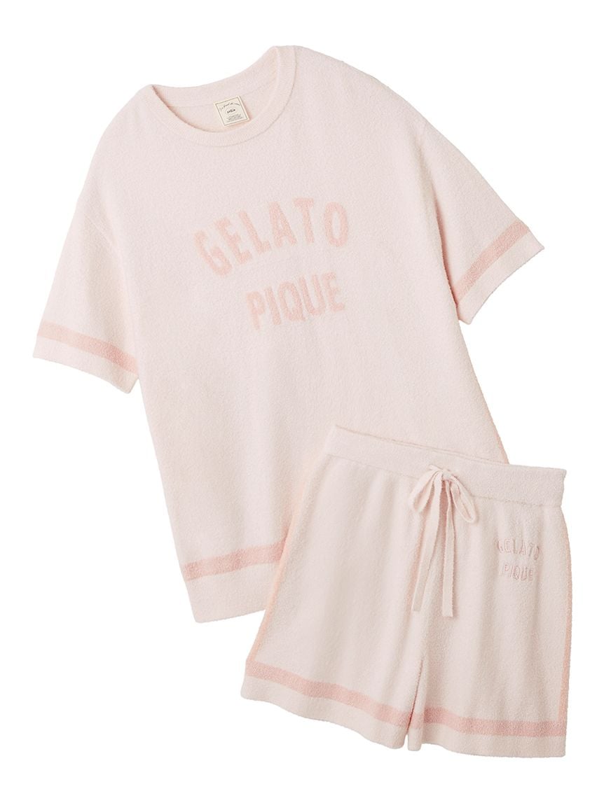 Smoothie Trim Line Short-sleeved Pullover & Shorts Set