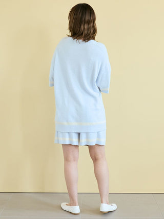 Smoothie Trim Line Short-sleeved Pullover & Shorts Set