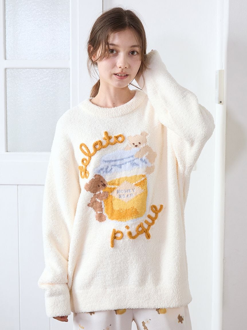 Baby Moco Honey Bear Jacquard Pullover