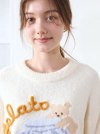 Baby Moco Honey Bear Jacquard Pullover