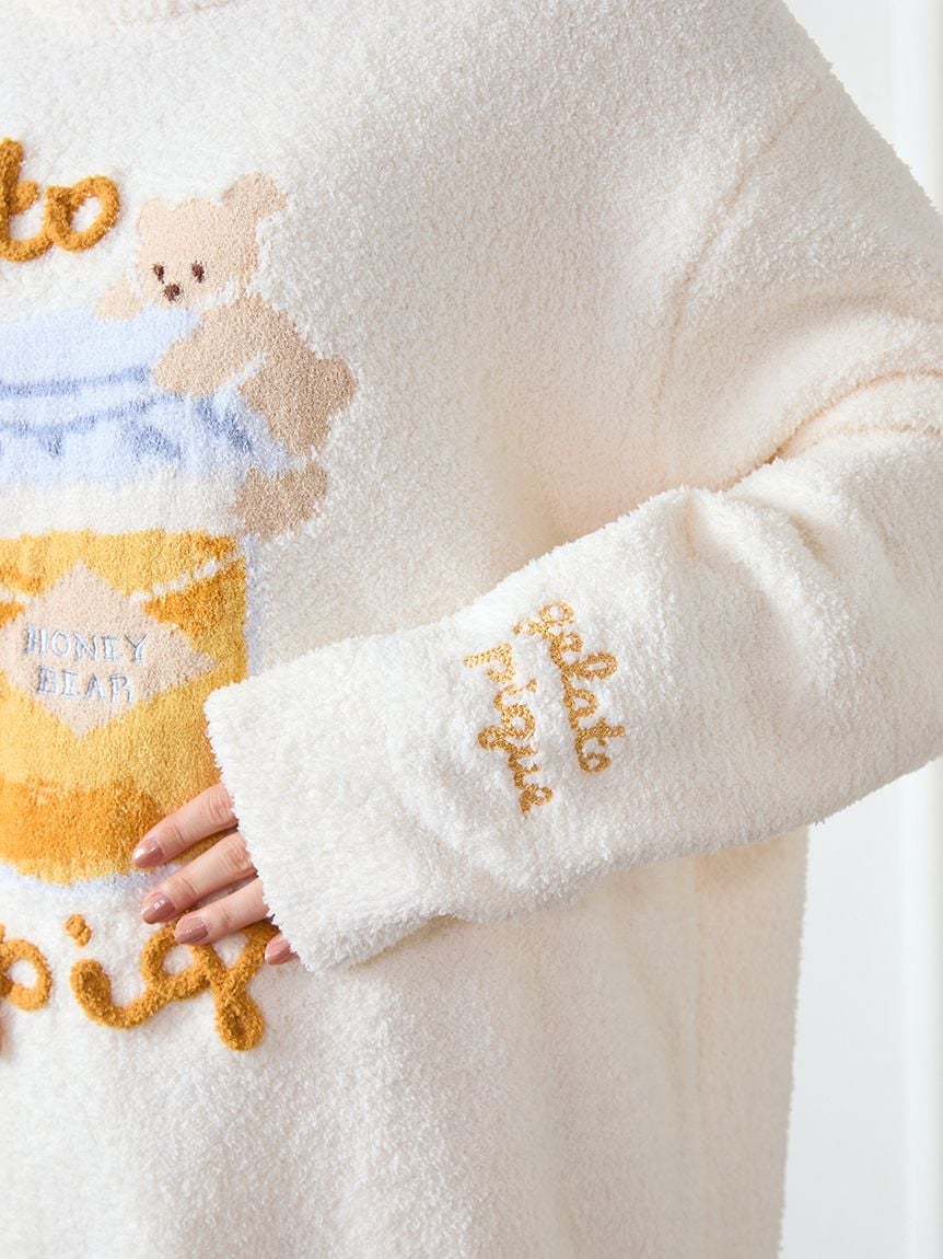 Baby Moco Honey Bear Jacquard Pullover