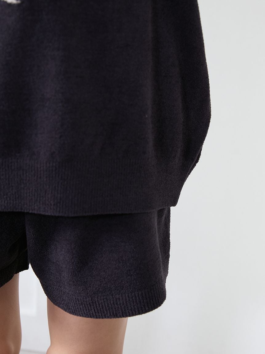 Airy Moco Twin Cats Jacquard Pullover
