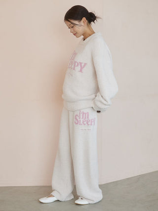 Powder Sleepy Logo Jacquard Pullover & Pants Set