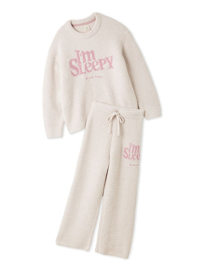 Powder Sleepy Logo Jacquard Pullover & Pants Set gelato pique