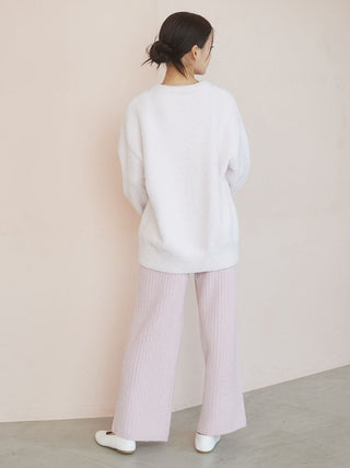 Colorful Powder Pullover & Baby Moco Rib Knit Pants Set