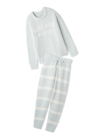 Powder Logo Jacquard Pullover & Long Pants Set gelato pique