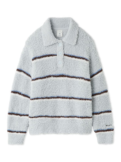 Gelato Narrow Border Pullover With Polo Collar gelato pique