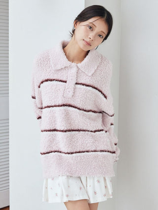 Gelato Narrow Border Pullover With Polo Collar
