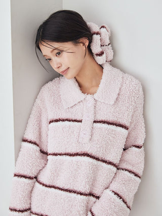 Gelato Narrow Border Pullover With Polo Collar