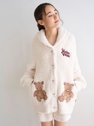 [HOLIDAY] Gelato Snow Bear Jacquard Shawl Cardigan