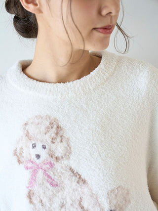 Ribbon Poodle Jacquard Pullover