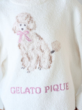 Ribbon Poodle Jacquard Pullover